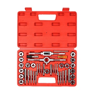 Juego de Machos y Terrajas Premium de 40 Piezas, Roscas UNC UNF NPT, Kit Esencial de Herramientas de Roscado con Accesorios Completos - Product Image 1