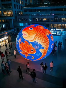 โมเดลปลาคราฟแดงขนาดใหญ่ทันสมัย ทำจากวัสดุ Oxford/PVC กันน้ำ สำหรับงานเทศกาล งานเฉลิมฉลอง และโฆษณา - Product Image 4