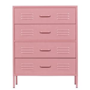 Cassettiera in Acciaio su Misura, Design Moderno, Alta con 4 Cassetti, Mobile Contenitore in Metallo per Camera da Letto e Soggiorno - Product Image 1