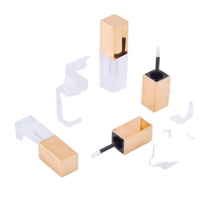 En stock – Tube carré de 5 ml pour brillant à lèvres, couleurs blanc, noir, or, argent – Contenant personnalisable avec logo - Product Image 1