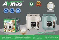 Rice Cooker Listrik Komersial 5L Avinas AV-507 900W, Panci Masak Heavy Duty, Wadah Dalam Anti Lengket Aluminium untuk Katering B2B