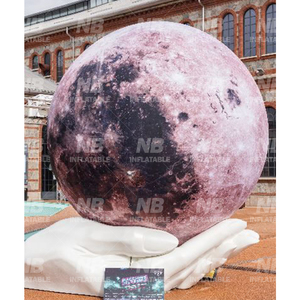 Décoration de fête sur le thème de l'espace, planète gonflable, Terre, Lune, neuf planètes, modèle suspendu à LED, Lune gonflable, décoration de fête sur le thème de l'espace - Product Image 3