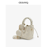 Nouveaux arrivages : Sacs à main pour femmes, sacs de créateurs, sacs à bandoulière pour femmes avec broderie trèfle à quatre feuilles, sac seau à cordon, sac bandoulière