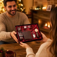 Coffret cadeau pour homme avec montre, portefeuille, ceinture, lunettes de soleil, stylo, porte-clés, boîte cadeau de luxe pour lui, Noël, anniversaire