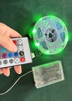 Batterie alimentée télécommande rgb led lumière IP20 IP65 5v 5050rgb led bandes tv rétro-éclairage led lumières pour TV fond decora