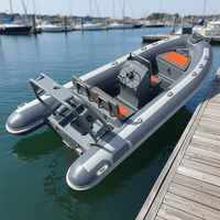 Nouveau design RIB 480 16 pieds Semi-rigide en fibre de verre/aluminium RIB Hypalon/PVC Bateaux pneumatiques