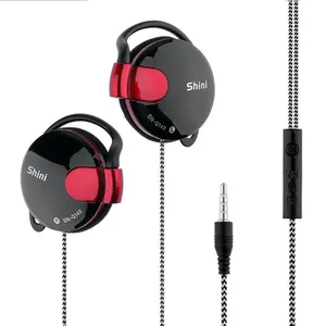 Earphone Shini kopfhrer Q140, Headset Headphone kait telinga dengan mikrofon