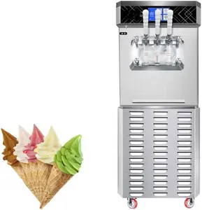 Mvckyi transparent discharger night standby function Magnetic stirring with 3HP compressor soft ice cream machine