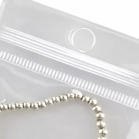 Pochette auto-adhésive transparente en PVC perforée pour rangement de bijoux, protection et étiquetage, emballage personnalisé pour bijoux