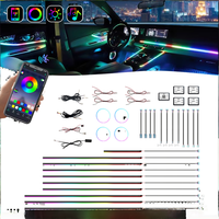 Kit d'éclairage d'ambiance RGB pour voiture 22-en-1 / 18-en-1 / 10-en-1, livraison rapide, lampe LED de voiture Symphonie avec bande acrylique optique pour l'intérieur de la voiture