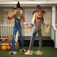 Grande Décoration Animatronique d'Halloween : Squelette Électrique Sonore, Fantôme, Sorcière, Homme Citrouille – Accessoire d'Horreur pour Maison Hantée