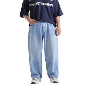 Men's Denim Jeans Casual Straight Fit Mid Waist Midweight Eco-Friendly Windproof Breathable Color Fade Proof Streetwear OEM - Product Image 4