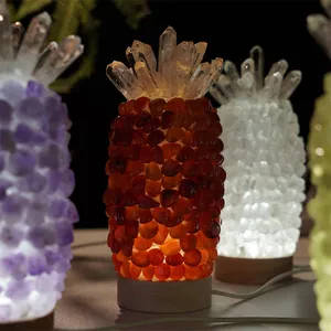 Lampu malam nanas bahan campuran kristal warna-warni jumlah besar kristal kualitas tinggi untuk dijual