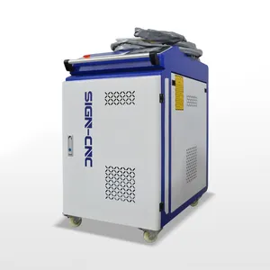 Machine de nettoyage laser de fibre de traitement de rouille de métal SIGN-2000w avec refroidisseur d'eau de 2000W