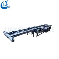 Semi Trailer Chassis Skeletal Multi Axle 20/40ft 50/70 Ton Dilengkapi FUWA BPW untuk Pengangkutan Barang Antar Pelabuhan