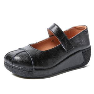 Nouvelle haute qualité bohème glisser chaussures compensées semelle épaisse femmes Mary Jane chaussure sans lacet hauteur augmenter décontracté dame Sneaker <span class=keywords><strong>pas</strong></span> <span class=keywords><strong>cher</strong></span> - Product Image 1