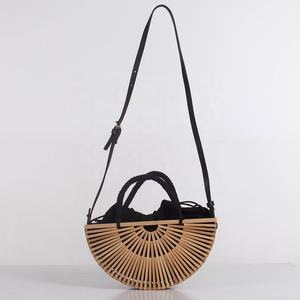 Sac à Bandoulière en Bambou avec Doublure en Tissu Poignée en <span class=keywords><strong>Coton</strong></span> <span class=keywords><strong>et</strong></span> Ceinture en Cuir <span class=keywords><strong>Coton</strong></span> PU Bambou - Product Image 5