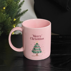 Creative Pink Christmas Tree Cafe Mug Xmas Winter Ceramic Tea Cup Coffee Mug - Product Image 4