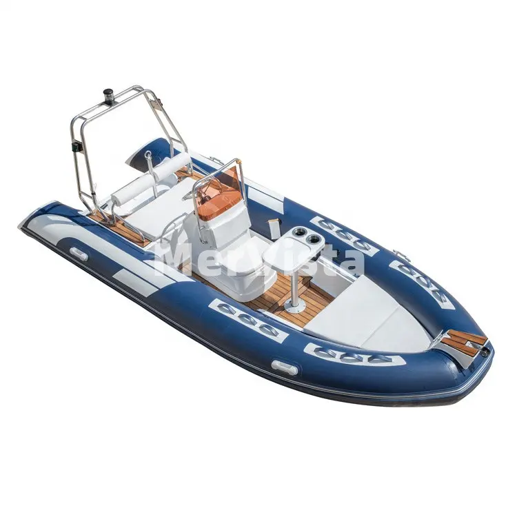 Offre Spéciale 16ft 4.8m luxe RIB 480 V profond Hypalon pêche rigide gonflable RIB bateau avec plancher en teck