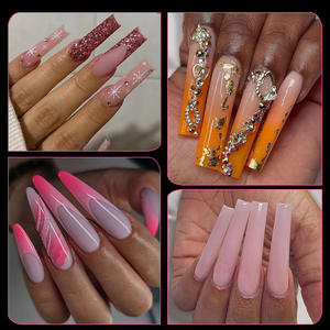 <span class=keywords><strong>Uñas</strong></span> <span class=keywords><strong>Postizas</strong></span> Adhesivas Transparentes de Gel Suave, Formato Tubo, Ligeras y Alargadas, 240 Piezas, Tamaño XXXL, Finas, <span class=keywords><strong>para</strong></span> Arte de <span class=keywords><strong>Uñas</strong></span> - Product Image 2