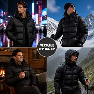 <span class=keywords><strong>Tessuto</strong></span> Premium in Poliestere per Cappotti Invernali, <span class=keywords><strong>Tessuto</strong></span> a Quadri Senza Cuciture Antivento e Impermeabile per Parka, Vendita all'Ingrosso - Product Image 4