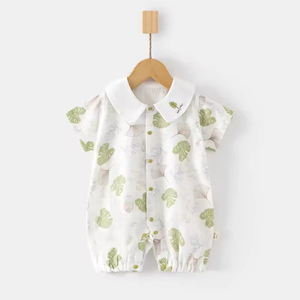 Ventes chaudes, vêtements pour bébés nouveau-nés unisexes, garçon et fille, combinaison courte à manches courtes - Product Image 1