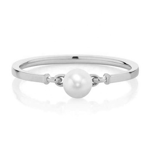 젬넬 미니멀리스트 주얼리 18k 골드 패션 담수 진주 반지 황동과 진주 반지 - Product Image 6