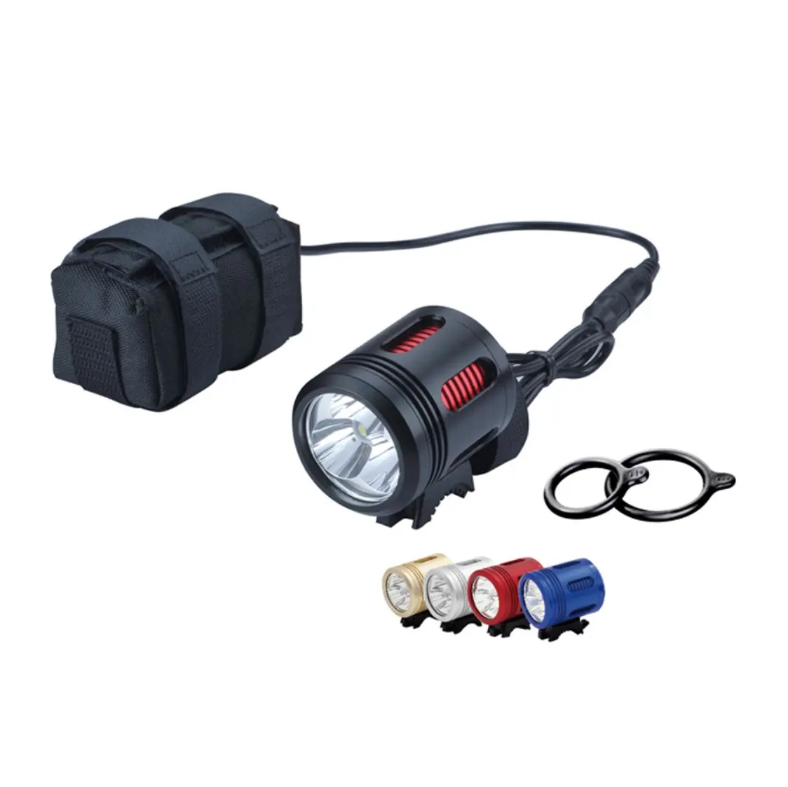 bicycle BIKE aluminium head light with lithium battery JY-8010-3K