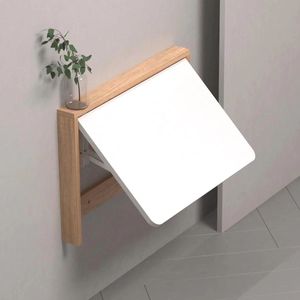 Bureau d'ordinateur portable pliable mural <span class=keywords><strong>en</strong></span> MDF, support réglable, bureau d'apprentissage suspendu écologique, étagère pour la maison, petit - Product Image 6