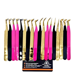Eyelash Extension Tweezers New Collection 2026 Eyelash Extension Tweezers with Fiber Tips <b>Lash</b> Tweezer For Eyelash Artist - Product Image 6