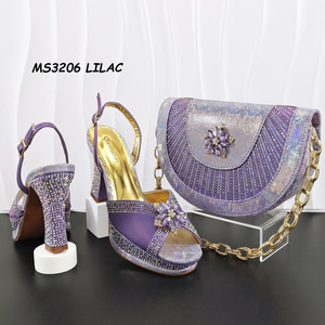 <span class=keywords><strong>Scarpe</strong></span> da Sposa Nigeriane con Strass e Borsa Abbinata, Set di <span class=keywords><strong>Scarpe</strong></span> con <span class=keywords><strong>Tacco</strong></span> a Zeppa e Borsa per Donna, Novità 2026 - Product Image 6