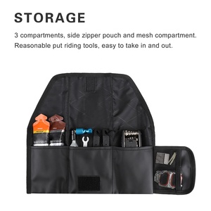 Pour Rhinowalk 200g Accessoires de vélo de gravier d'équitation urbaine-10.5*15*2cm Pochette de selle de vélo et trousse à outils d'emballage de rouleau de sac de siège - Product Image 4