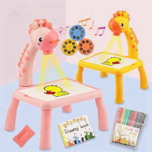 Cancellabile arte tavolo da disegno proiettore giocattoli da tavolo cartone animato tavolo da disegno proiettore disegno graffiti Board toy - Product Image 6