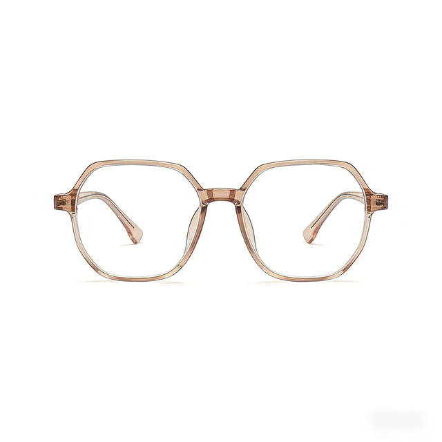 Unisex Oval Retro Thick Full-Rim PC Eyeglasses Prescription Lens Compatible Comfortable Daily Wear Fashion