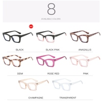 Mode femmes lunettes cadres Anti lumière bleue haute qualité cadre plat lunettes carré épais Y2K lunettes cadres en gros