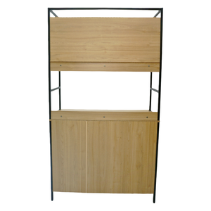 ארון עץ בסגנון מודרני עם רגליים מתכת ידידותי לסביבה אחסון & תצוגה מדף עבור סלון - Product Image 6