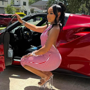 Peeqi 51884JHD 2025 <span class=keywords><strong>Tuta</strong></span> Intera Estiva Senza Maniche con Stampa <span class=keywords><strong>a</strong></span> <span class=keywords><strong>Righe</strong></span> e Schiena Scoperta, Nuovo Design alla Moda - Product Image 3