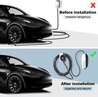 Connecteur de charge pour véhicules électriques de type 2, robuste, support mural, boîte de rangement suspendue pour câble de charge EVSE