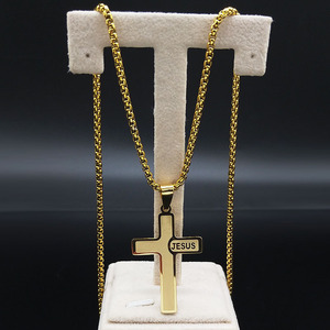 Колье с крестом из нержавеющей стали - Product Image 3