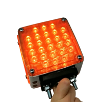Feu de signalisation LED double face carré pour camion/remorque, avec fonctions d'arrêt et de clignotement, capable de clignoter