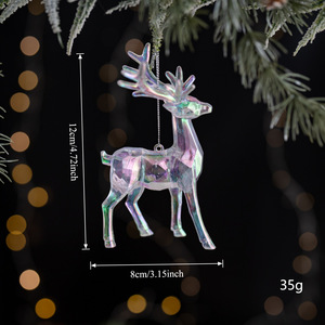 <span class=keywords><strong>Adornos</strong></span> Navideños <span class=keywords><strong>de</strong></span> Lujo para Árbol, Calabaza Acrílica Colorida en Forma <span class=keywords><strong>de</strong></span> Carruaje, Reno Transparente, Decoración Navideña - Product Image 5