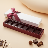 Boîtes en papier rectangulaires écologiques personnalisées pour bonbons, biscuits, noix, en-cas, chocolat, avec ruban