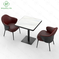 HUALIN Table de salle à manger moderne en pierre frittée de haute qualité pour restaurant Table à manger en marbre Tables et chaises personnalisées pour café d'hôtel