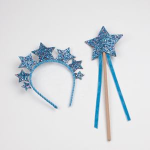 Diadema de Princesa con Estrella y Varita Mágica para Niñas, Accesorios para el Cabello Infantiles - Product Image 1