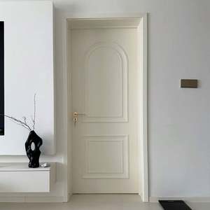 Puerta Interior de Diseño Francés Moderno con Núcleo de Madera Maciza y Superficie de Melamina para Hotel o Villa - Product Image 6