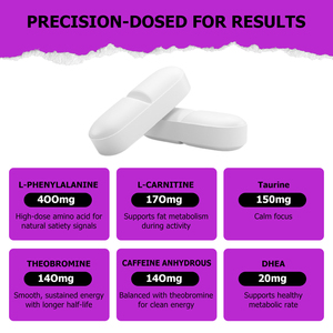Tabletas de Alta Calidad para la Supresión del Apetito con L-Fenilalanina, Ingredientes Naturales Puros, Tabletas para el Control del Apetito y la Energía - Product Image 3