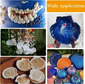 30 Uds 2-3 pulgadas conchas de vieiras naturales conchas de Mar Blanco para decoración IY artesanía pintura océano fiesta temática boda