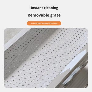 Chariot intégré de préparation et de drainage avec table de préparation en acier inoxydable 304 argenté pour les magasins de plats mijotés - Product Image 5