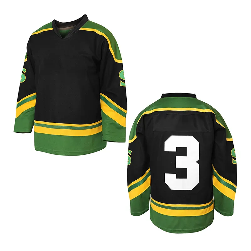 Factory Wholesale Custom Embroidery Logo Applique Ice Hockey Jersey 100% Polyester Hockey Jersey