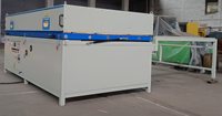 Machine de pressage sous vide à membrane, compacte et facile à utiliser, pour la fabrication de portes et de placards en PVC, avec système de chauffage infrarouge